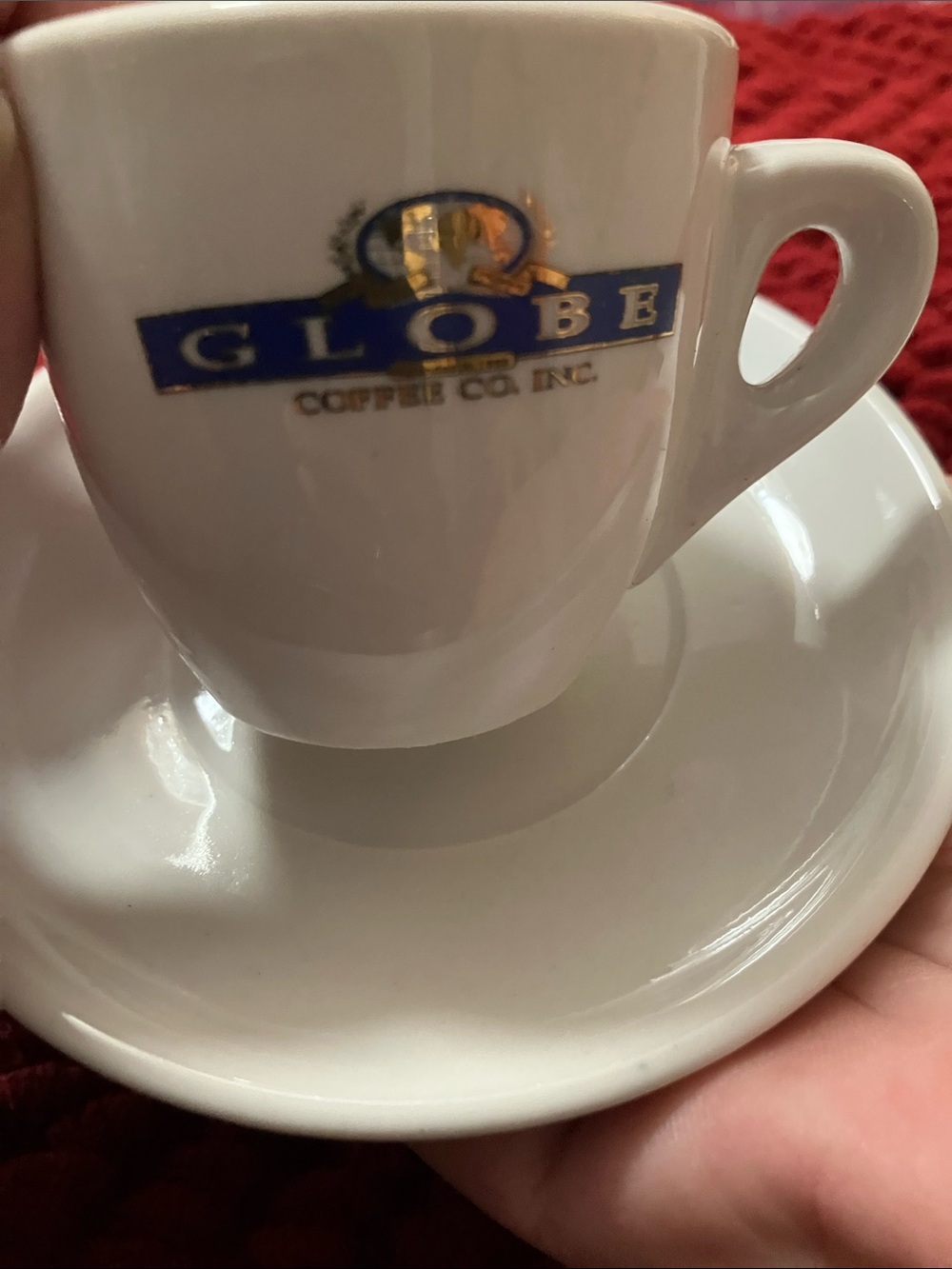 White Porcelain Espresso Cups with Saucers - Set of 4 - Picture 2 of 3